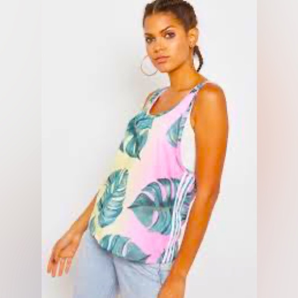 NWT Adidas Palm Print Tank MSRP $35 P2P 19